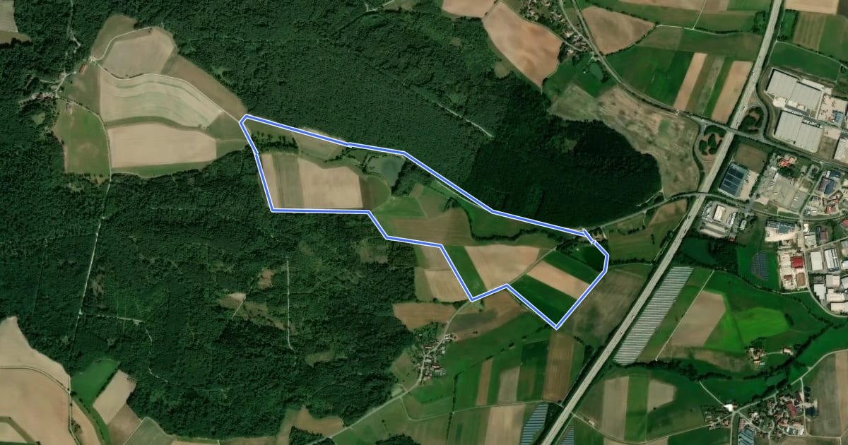 Маршрут Froschweg Wörnitz (Morriedenbach-Runde) на спутниковом снимке