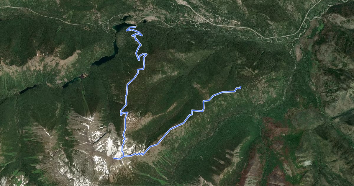 Маршрут Frosty Mountain на спутниковом снимке
