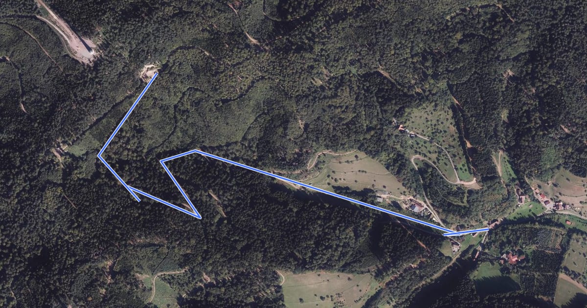 Маршрут Fußbach Hintertal - Oberer Waldmattengrund на спутниковом снимке
