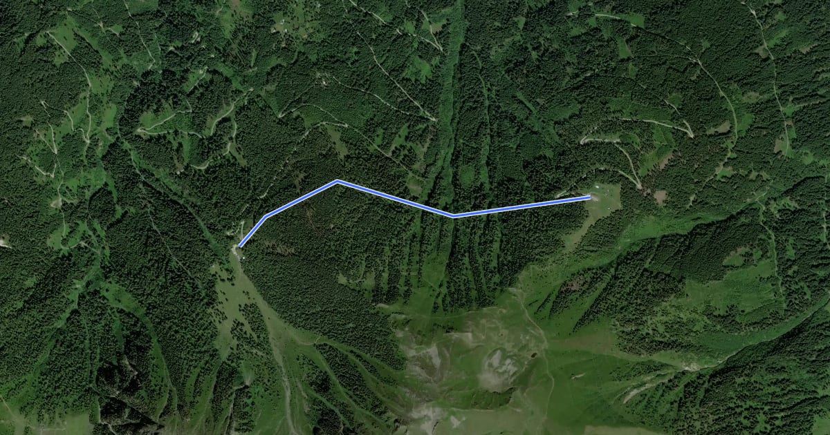 Маршрут Fußweg Pfaffenhofer Alm zu Oberhofer Melkalm на спутниковом снимке