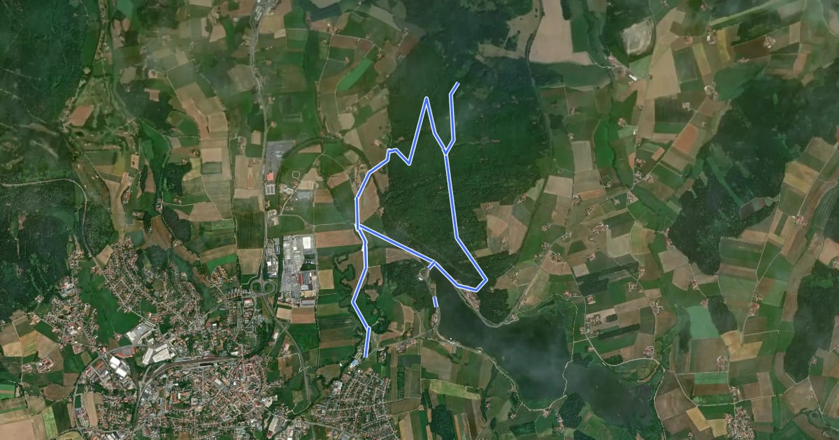 Маршрут Fu01 Diebergweg на спутниковом снимке