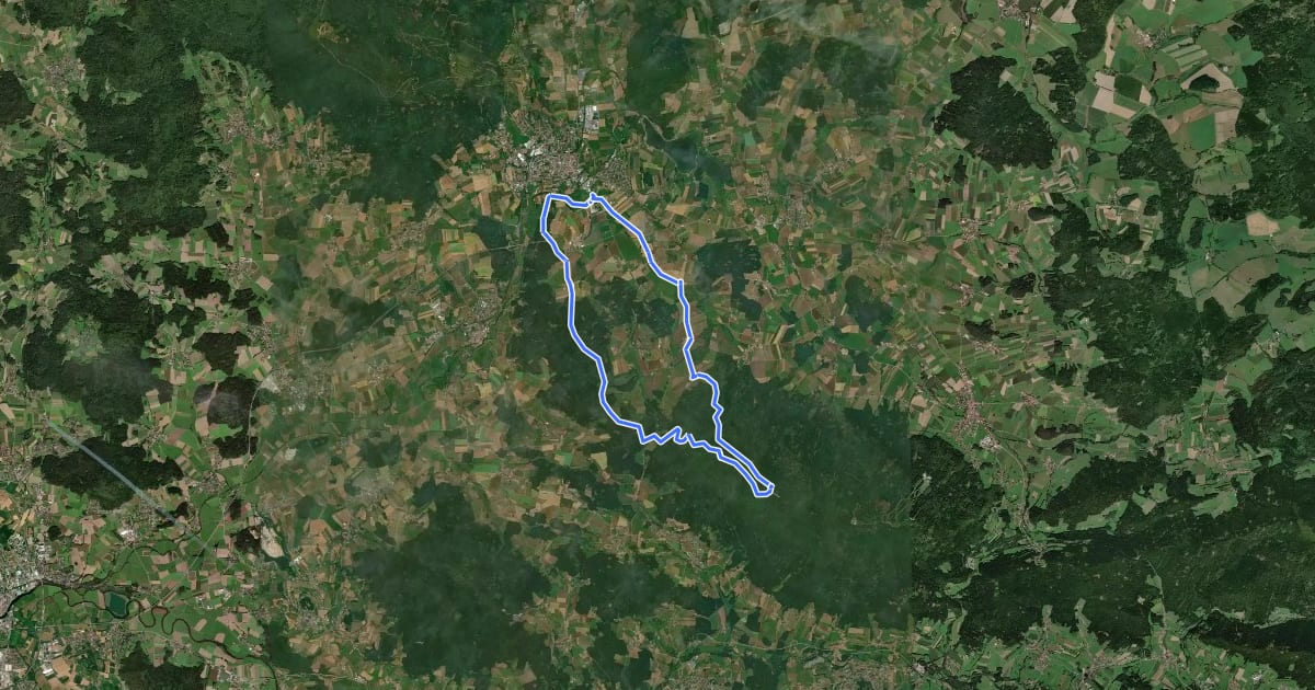 Маршрут Fu03 Hohenbogenweg на спутниковом снимке