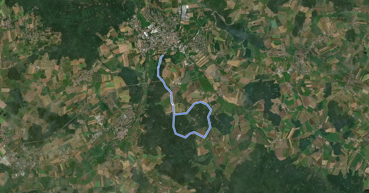Маршрут Fu04 Steinbruchseeweg на спутниковом снимке