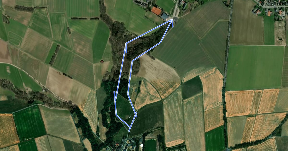 Маршрут Fuldatal-Rothwesten, Rundweg 1 на спутниковом снимке