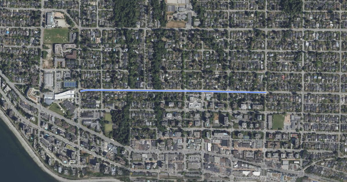 Маршрут Fulton Ave на спутниковом снимке