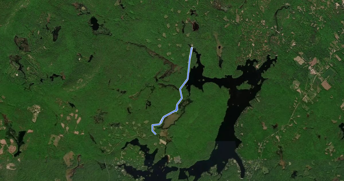 Маршрут Fundy Trail на спутниковом снимке