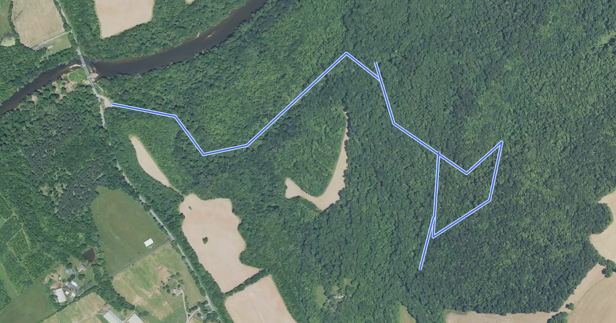 Маршрут Furnace Branch Trail на спутниковом снимке