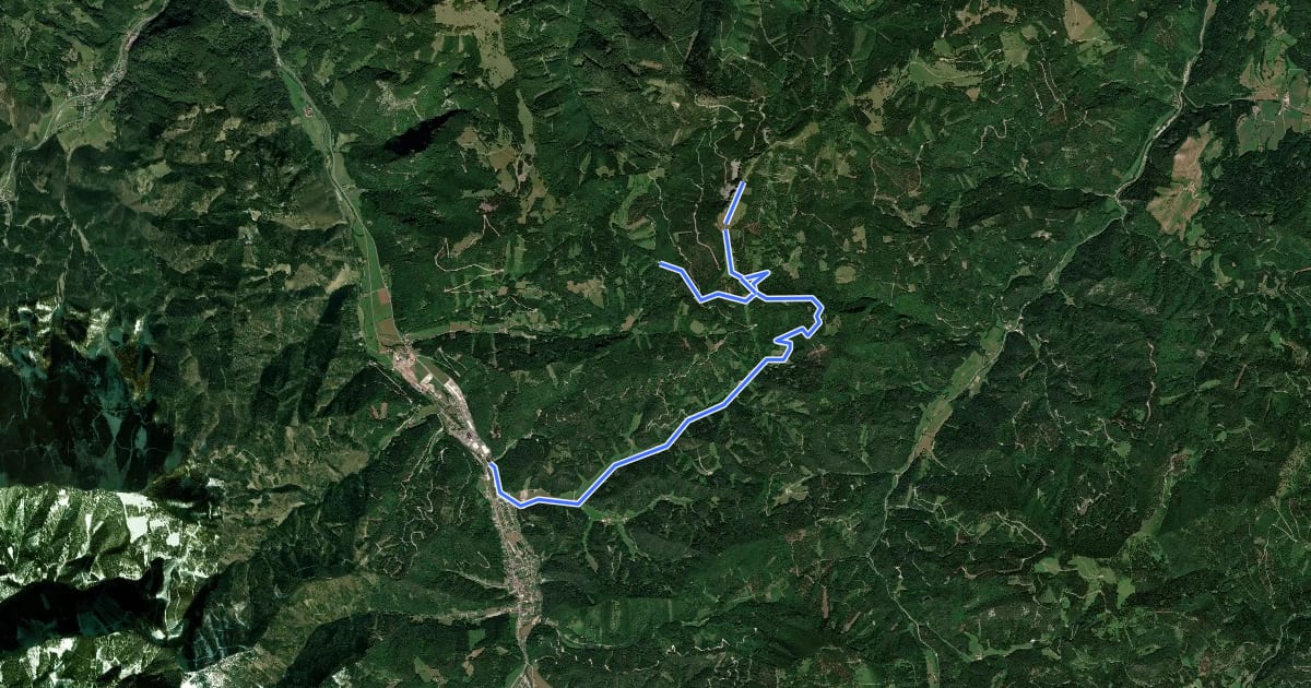 Маршрут Furthof - Andersbach - Reisalpe на спутниковом снимке