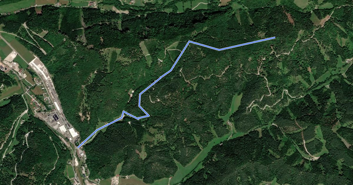 Маршрут Furthof - Schöntal - Richtung Brennalm на спутниковом снимке