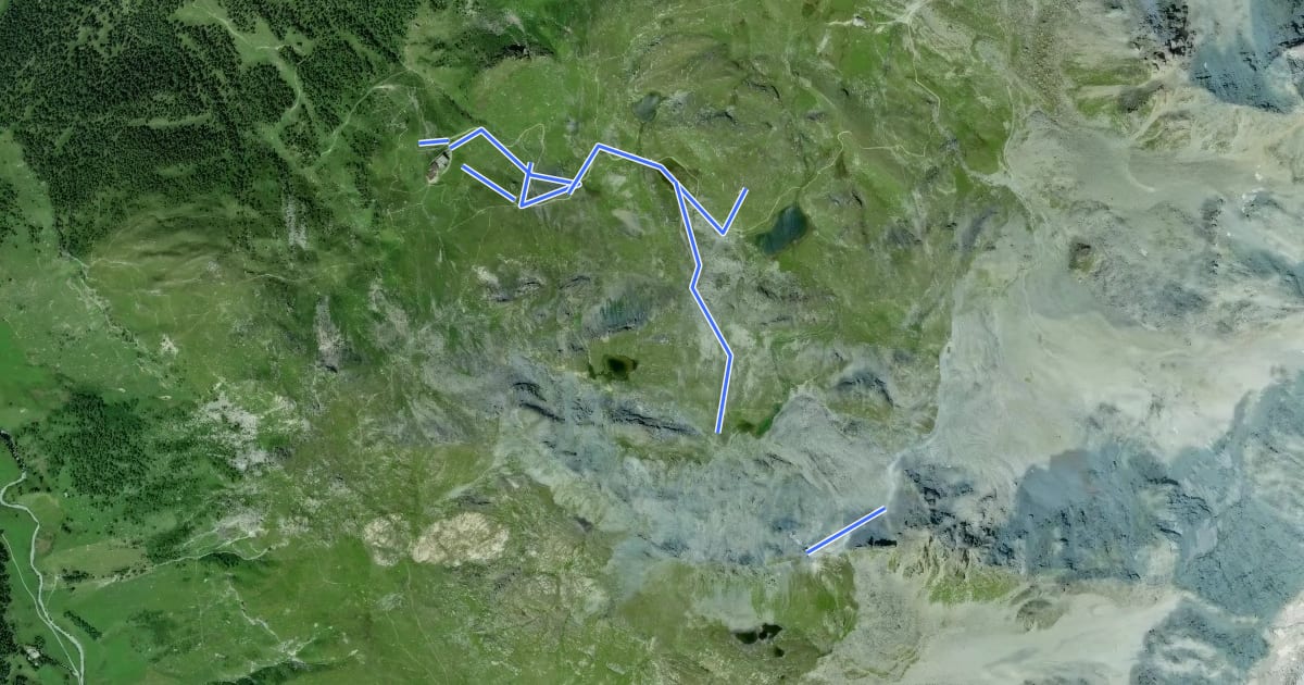 Маршрут Furtschellas Slow Slope на спутниковом снимке