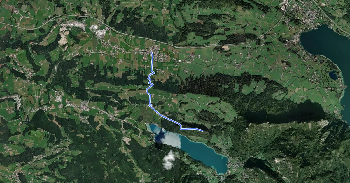 Маршрут Fuschl am See Wanderweg на спутниковом снимке
