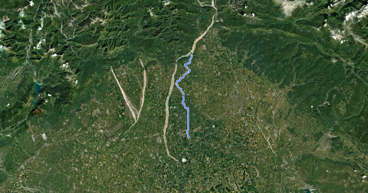 Маршрут FVG-4/a Ciclovia della Pianura e del Natisone - collegamento Codroipo San Daniele del F. на спутниковом снимке