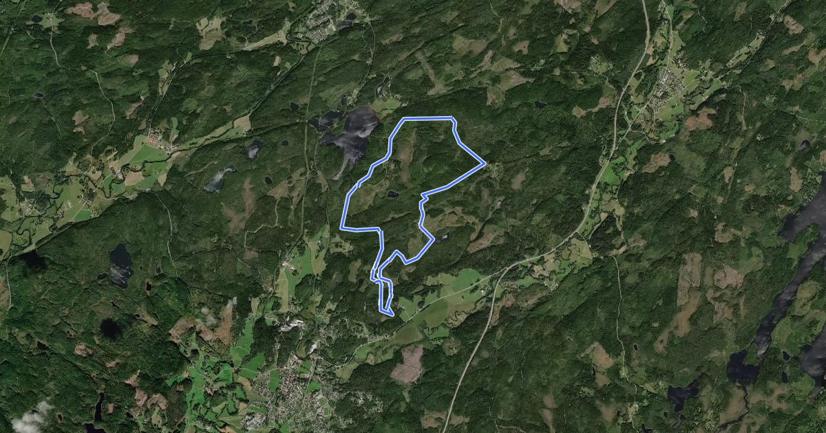 Маршрут FVIK 10 km Motionsspår на спутниковом снимке