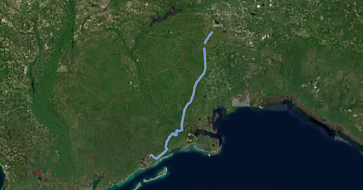 Маршрут G.F.& A. Trail на спутниковом снимке