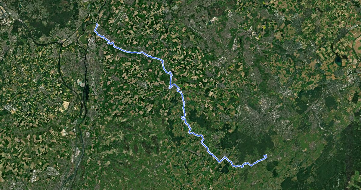 Маршрут Göhltalroute на спутниковом снимке