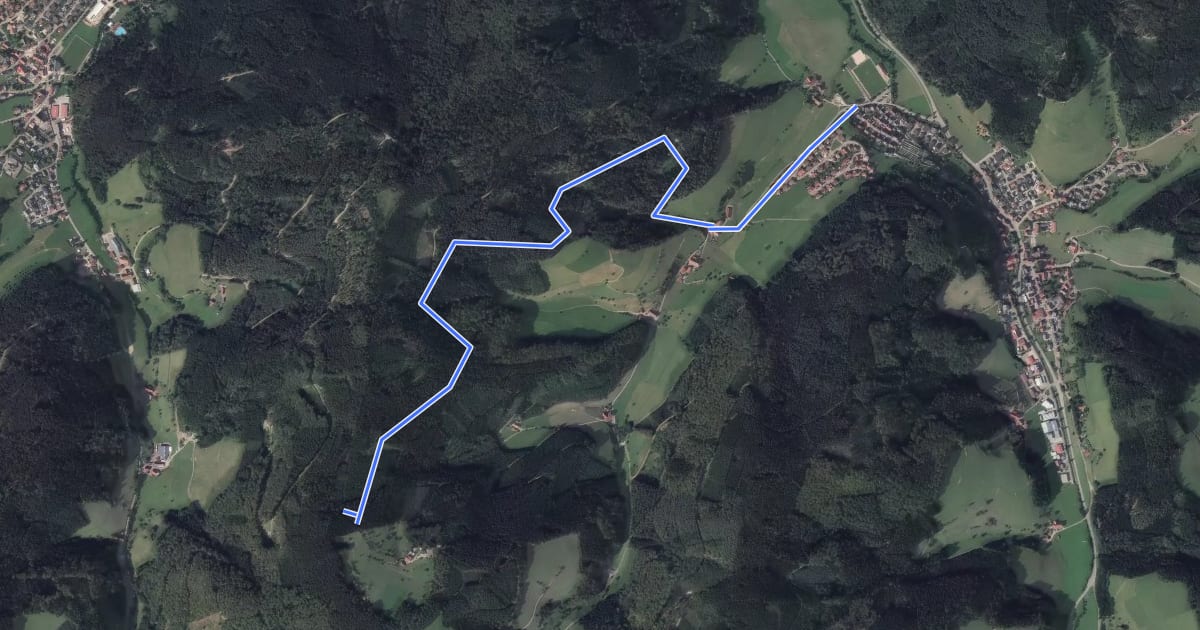 Маршрут Gährenberg - Mühlenbach Sportplatz на спутниковом снимке