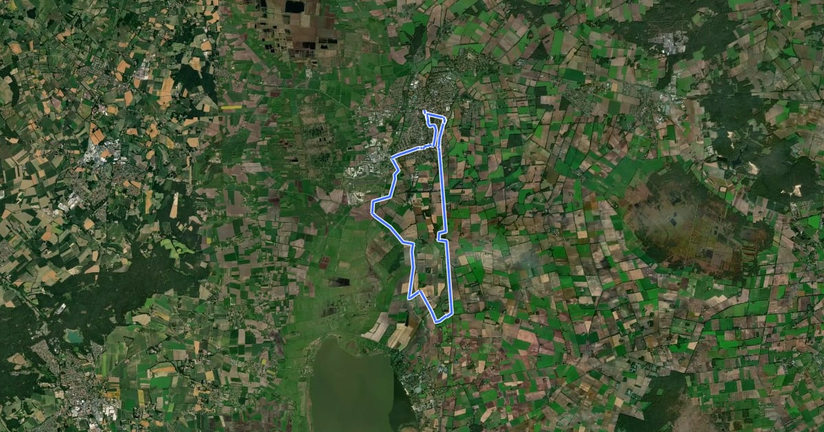 Маршрут Gänsetour Diepholz на спутниковом снимке