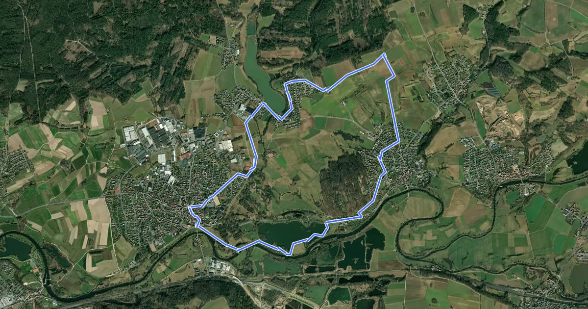 Маршрут Göritzenrundweg на спутниковом снимке