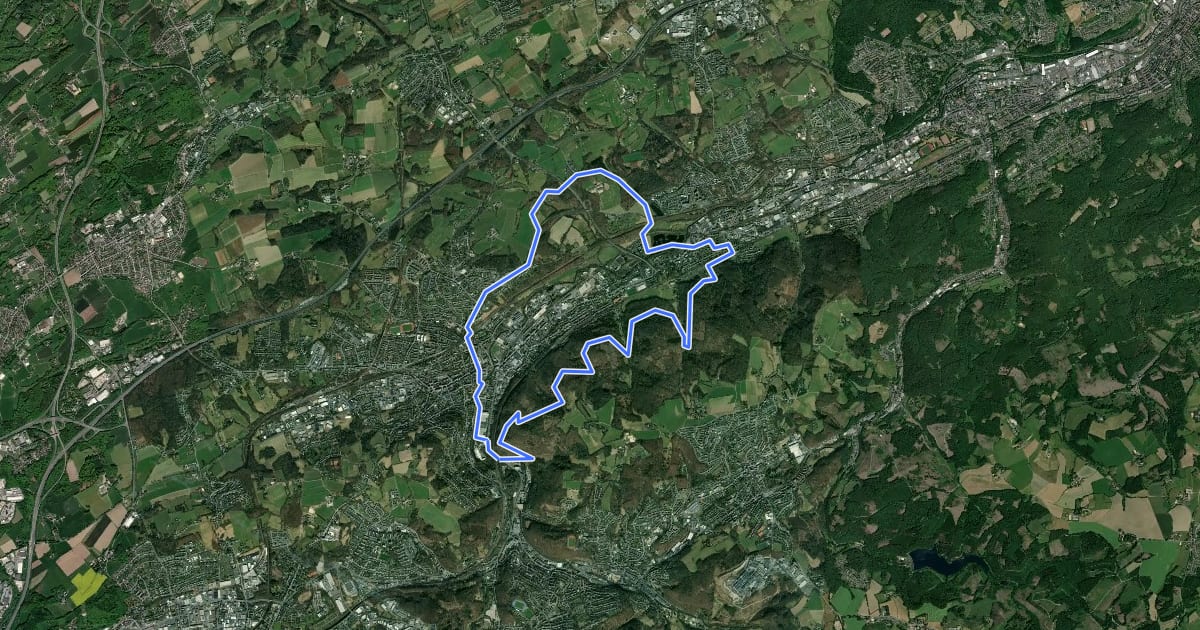 Маршрут (G) Rund um Gevelsberg на спутниковом снимке