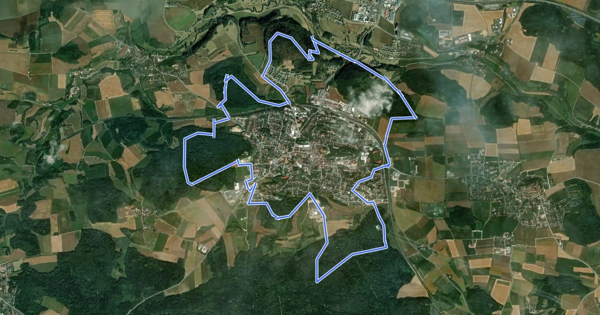 Маршрут G´schichtenweg на спутниковом снимке