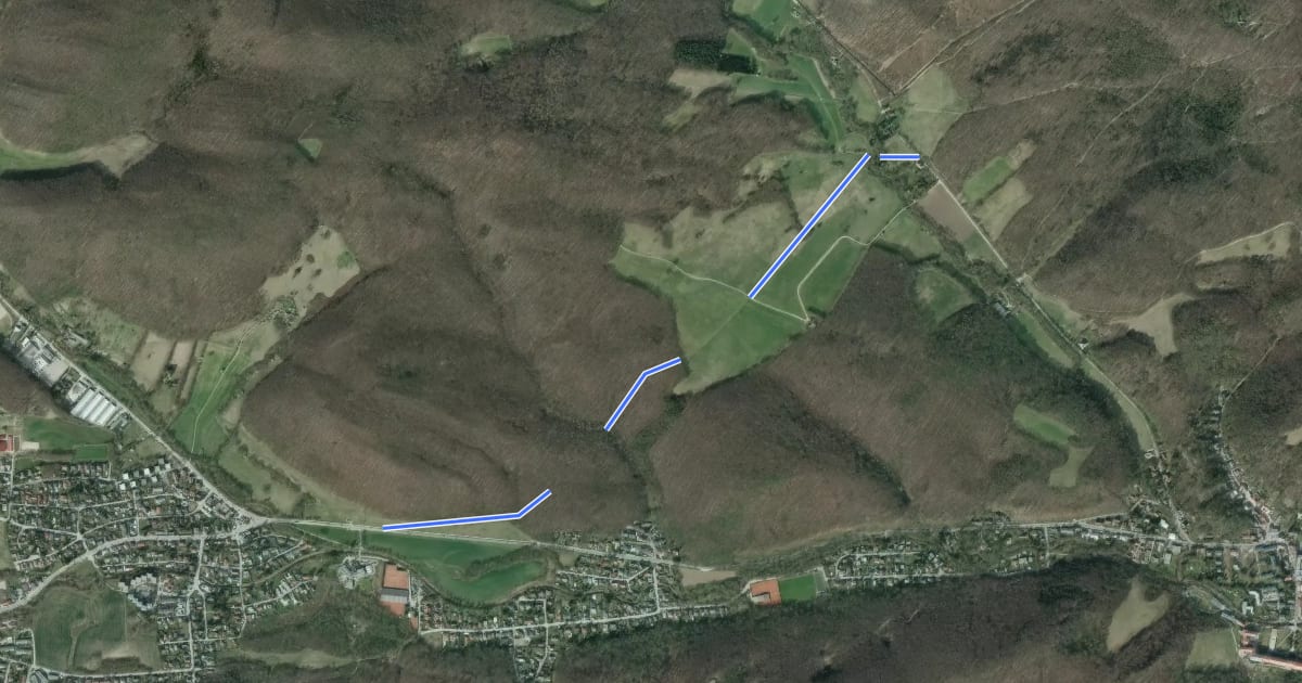 Маршрут Gütenbachtal - Roter Stadtl на спутниковом снимке