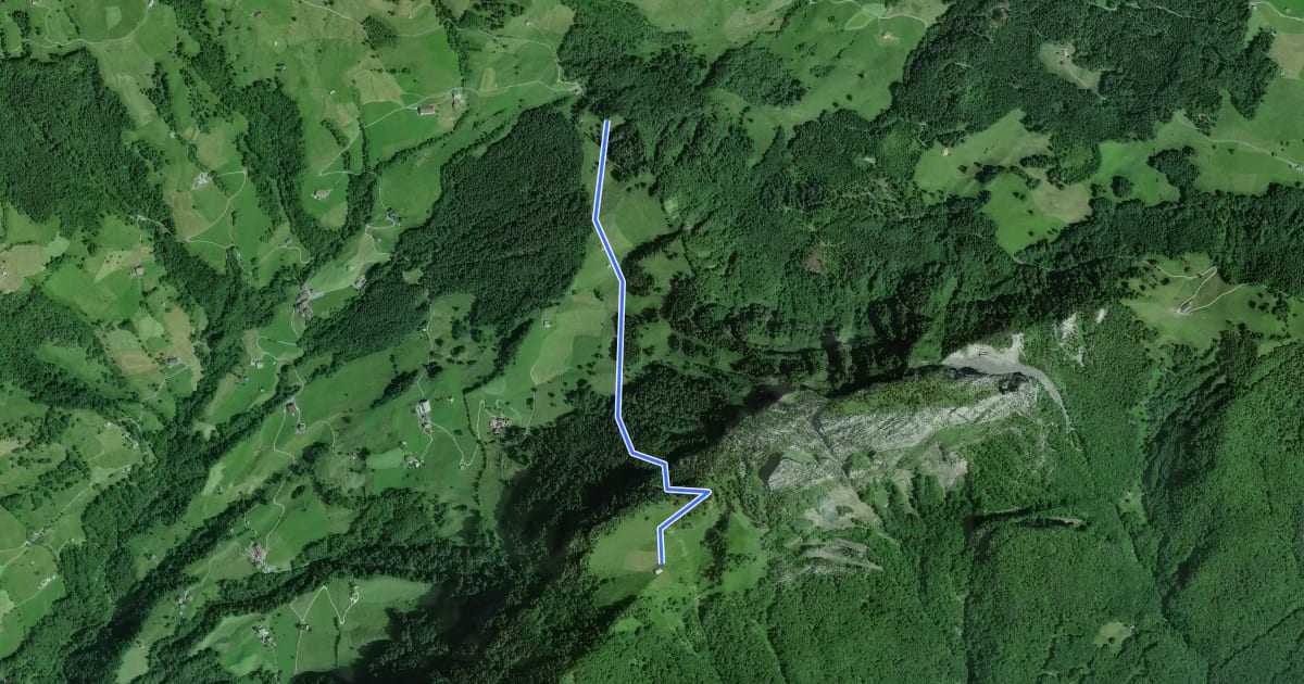 Маршрут Gätterlipass - Zilistock на спутниковом снимке