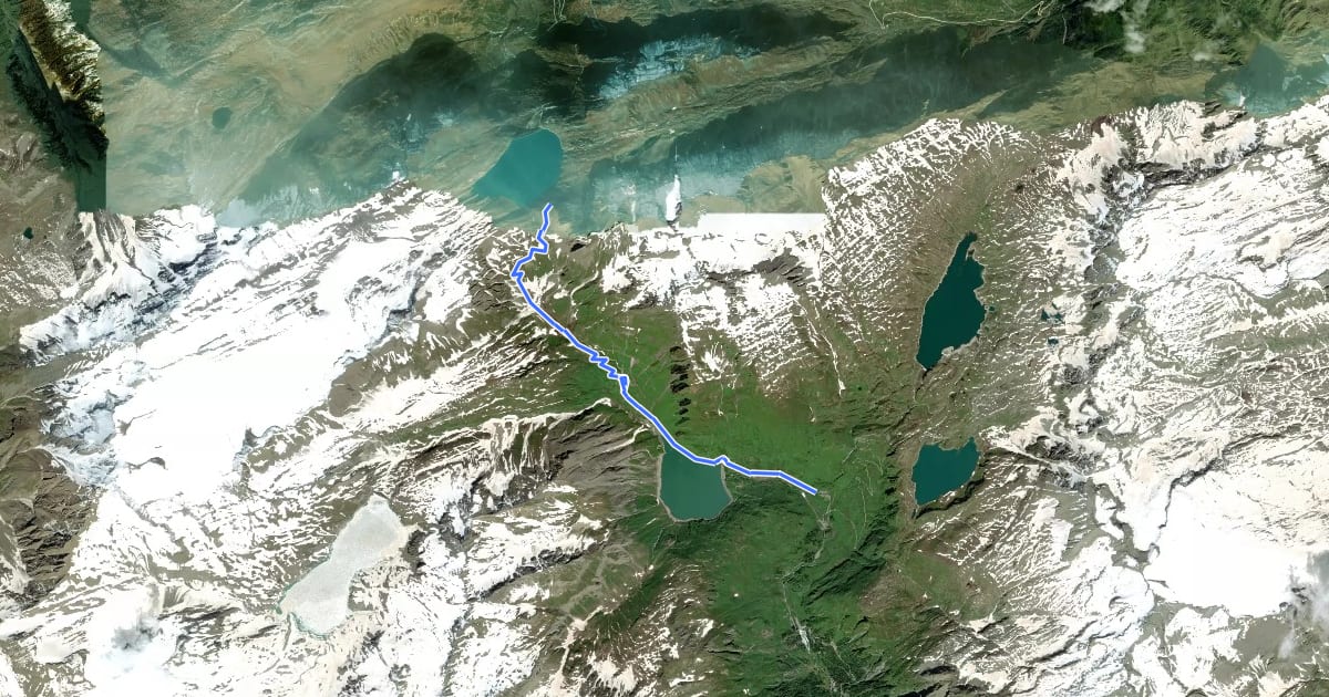 Маршрут G00 - Via del Gries da Riale a Passo del Gries (quarta sezione) на спутниковом снимке