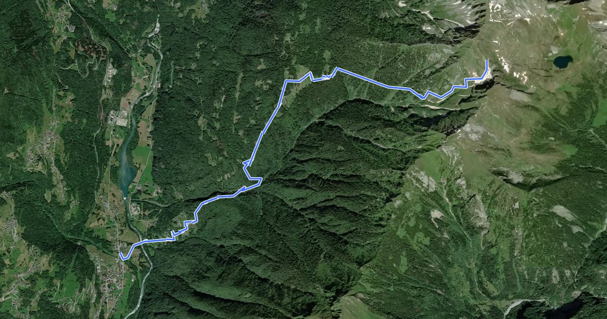 Маршрут G04 - Crodo - Passo della Forcoletta на спутниковом снимке