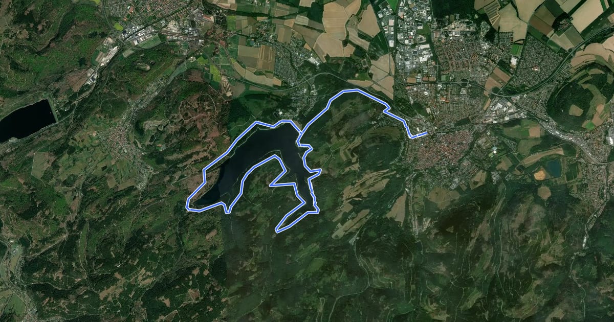 Маршрут G1 (Granestausee-Tour) на спутниковом снимке