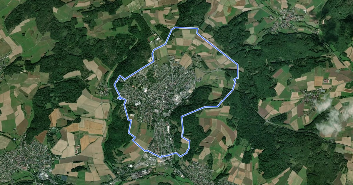 Маршрут [G1] - Rund um Gladenbach на спутниковом снимке