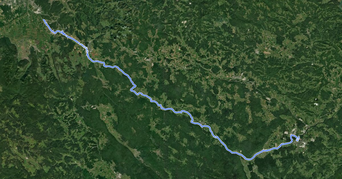 Маршрут G10: Ljubljana - Škofljica - Žužemberk - Novo mesto на спутниковом снимке
