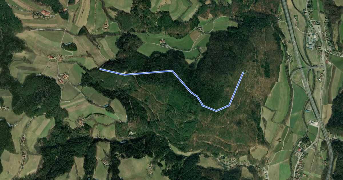 Маршрут G1a, Burgweg (Variante vom Rundwanderweg G1) на спутниковом снимке