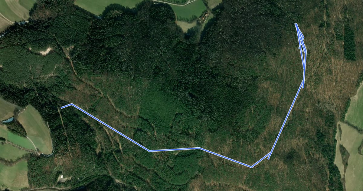 Маршрут G1b, Hubertusweg (Variante vom Rundwanderweg G1) на спутниковом снимке