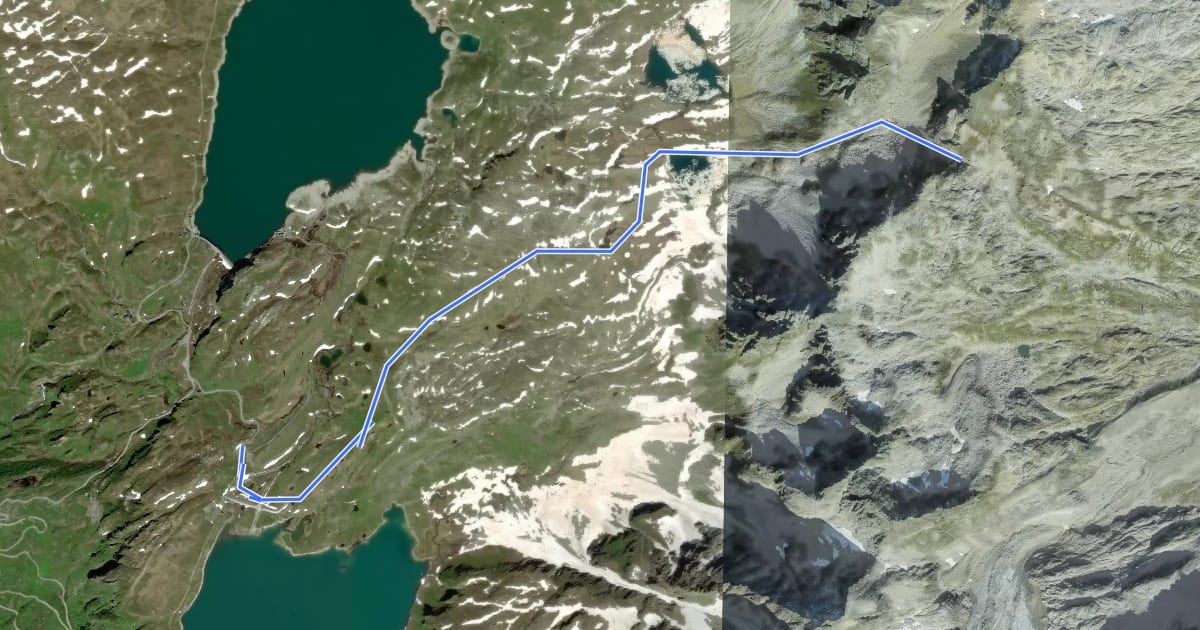Маршрут G24 - Rif. Maria Luisa - Bta di Valmaggia на спутниковом снимке