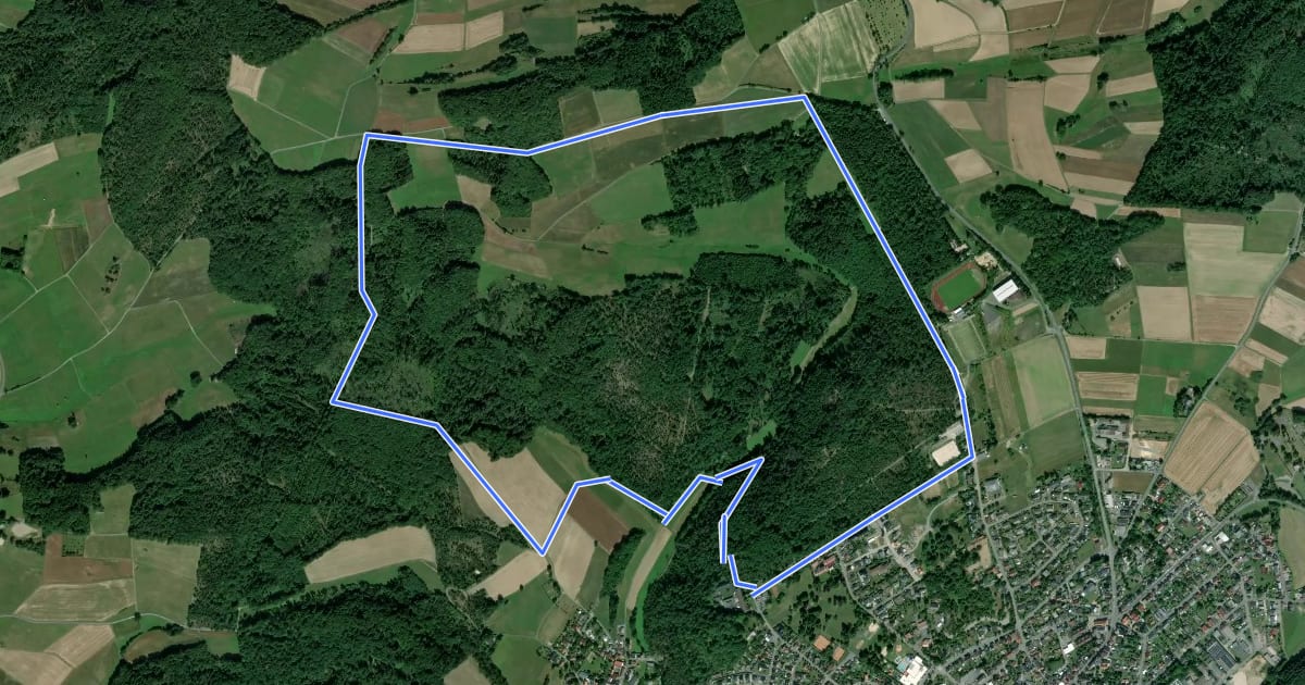 Маршрут [G4] - Rundweg Gladenbach - Reithalle - alter Pflanzengarten - Rachelshausen - Kehlnbach - Kehlnbachtal - Gladenbach на спутниковом снимке