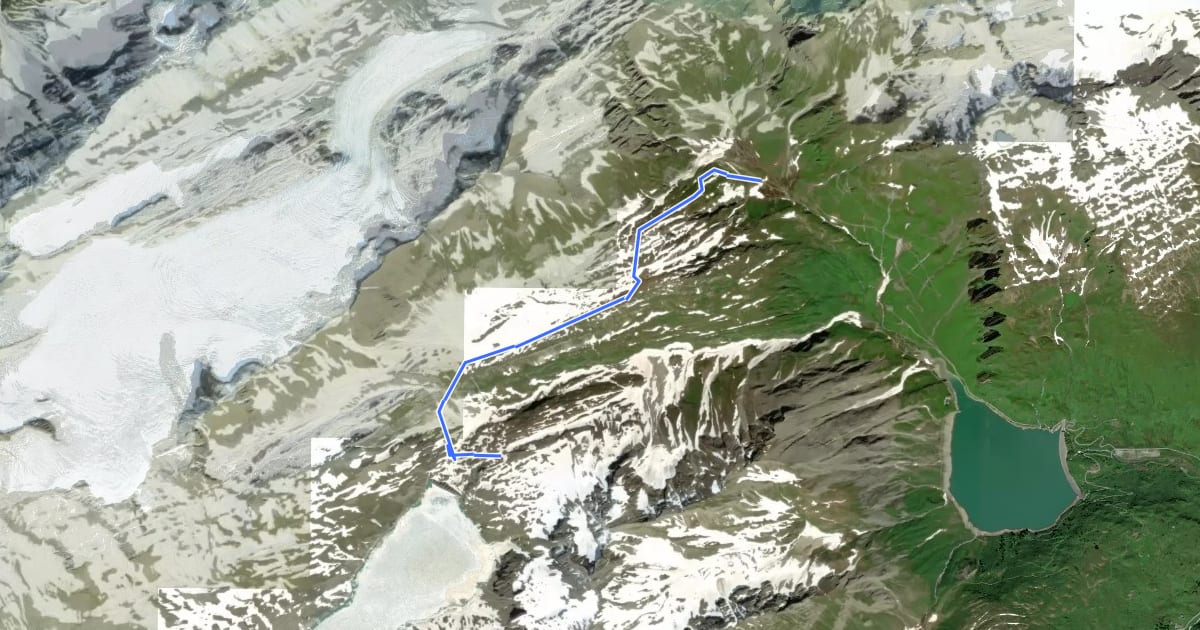 Маршрут G41 - Bettelmat - Lago dei Sabbioni на спутниковом снимке