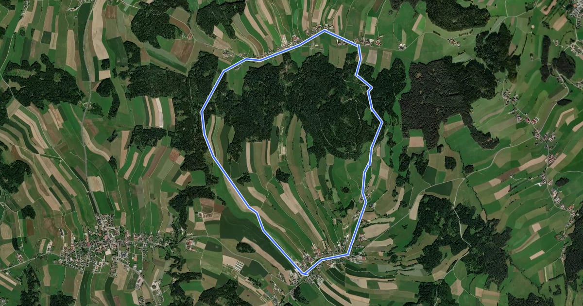 Маршрут G7 Lichtenauerberg-Runde на спутниковом снимке