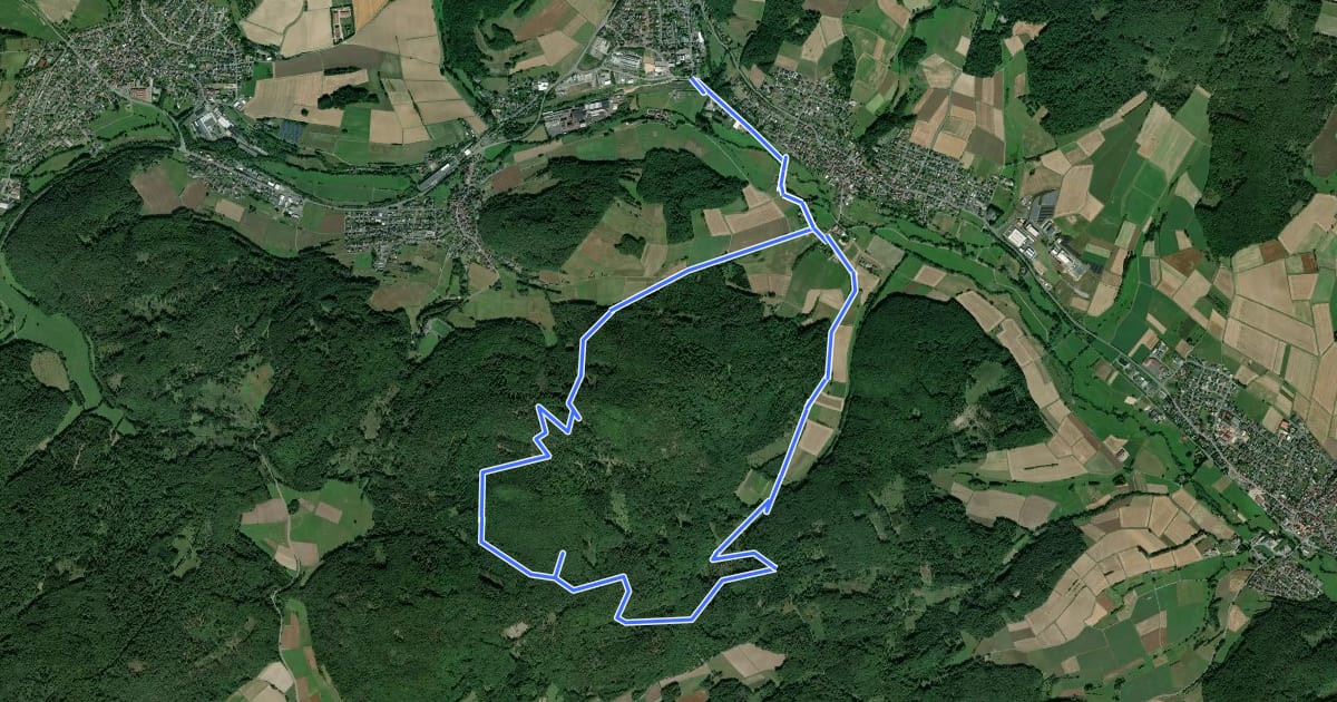 Маршрут [G7] - Rundweg Gladenbach - Mornshausen - Hüttenmühle - Subach - Teufelsberg - Koppe - Mornshausen - Gladenbach на спутниковом снимке