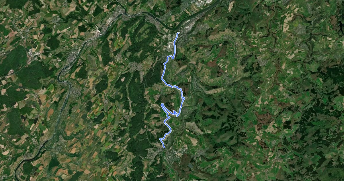 Маршрут G9: Konz <=> Saarburg на спутниковом снимке