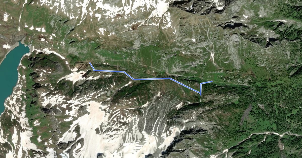 Маршрут G99a - Rifugio Miriam - Bivio G99 на спутниковом снимке