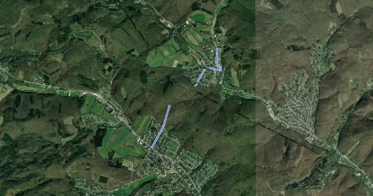 Маршрут Gablitz/F. Ramler Straße - Mauerbach/Kartause на спутниковом снимке
