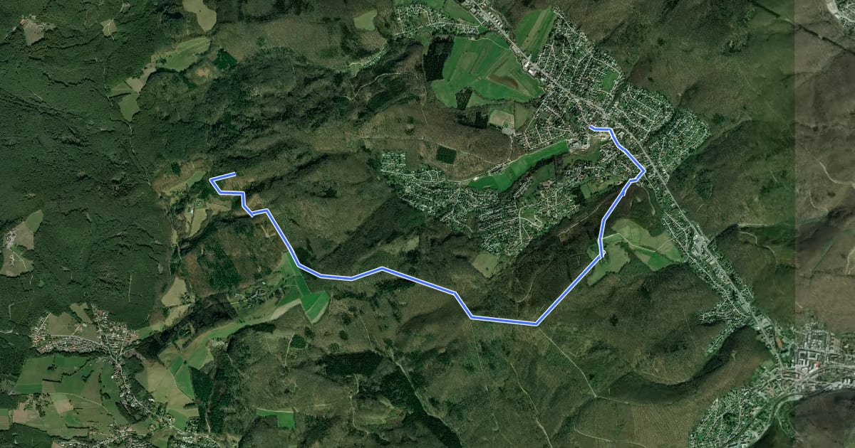 Маршрут Gablitz - Hochramalpe - Troppberg на спутниковом снимке