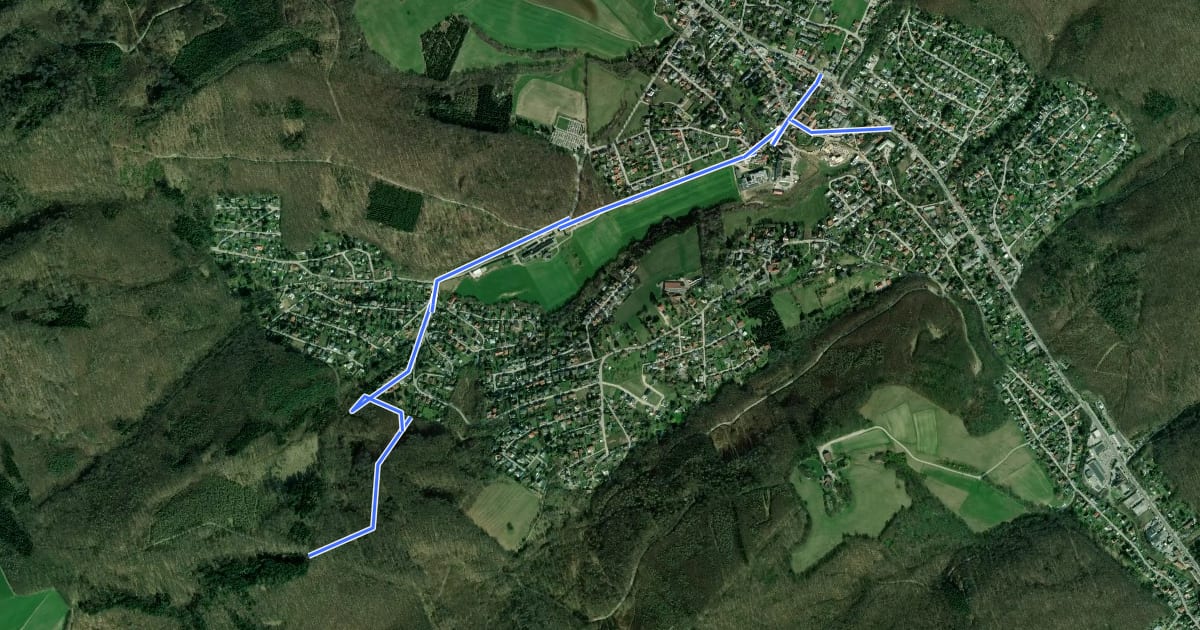 Маршрут Gablitz/Zentrum - Buchberg на спутниковом снимке