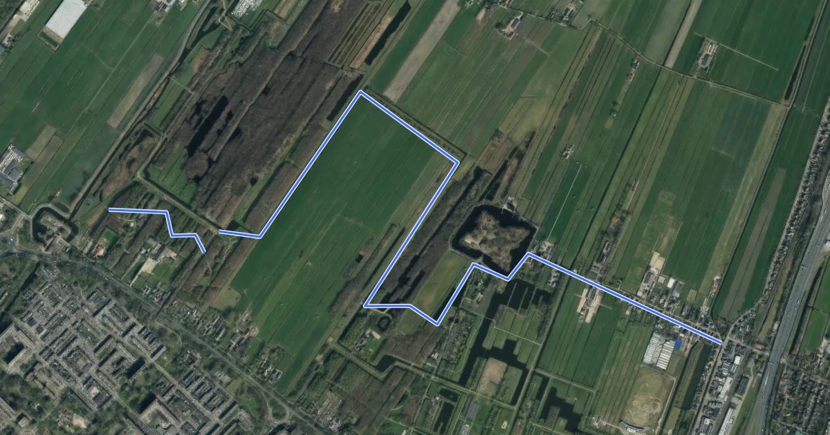 Маршрут Gagelpolder на спутниковом снимке
