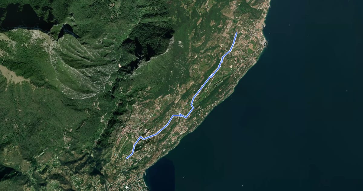 Маршрут Gaino (Toscolano Maderno) - Villavetro (Gargnano) на спутниковом снимке