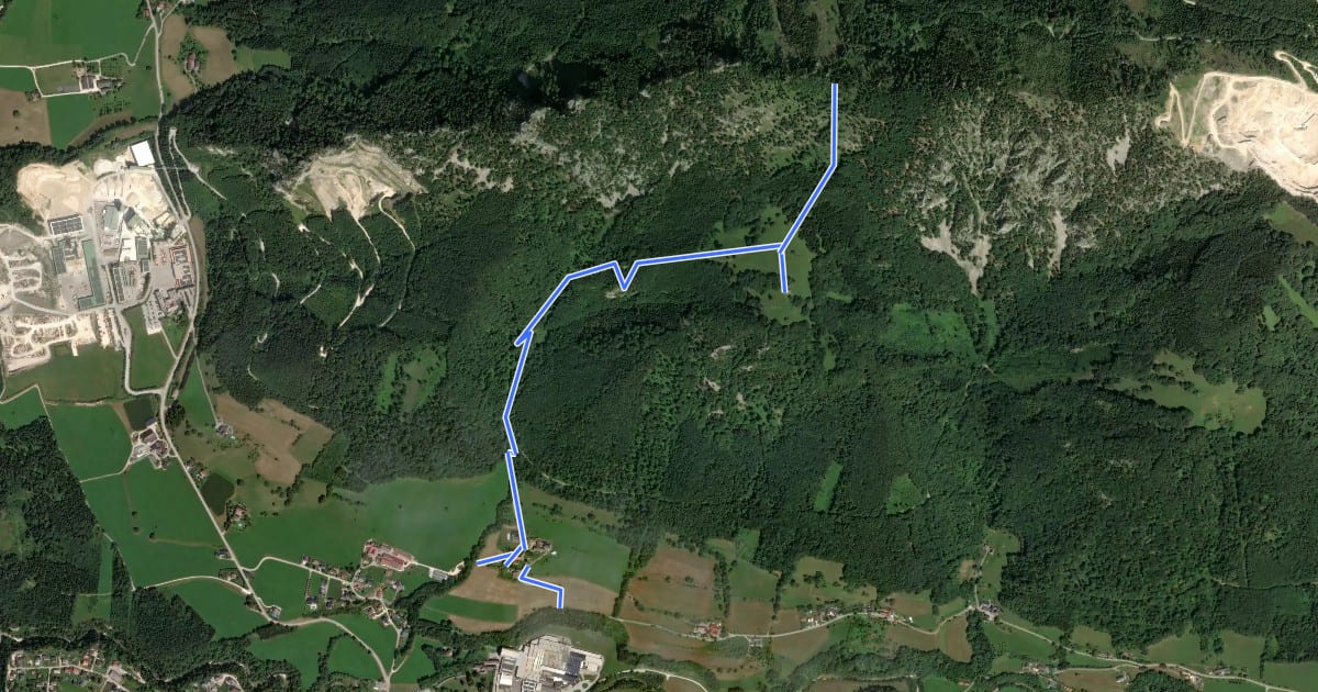 Маршрут Gaisberg на спутниковом снимке