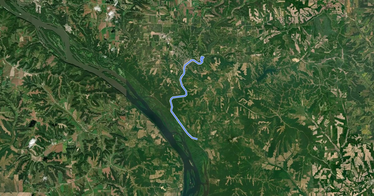 Маршрут Galena River Trail на спутниковом снимке