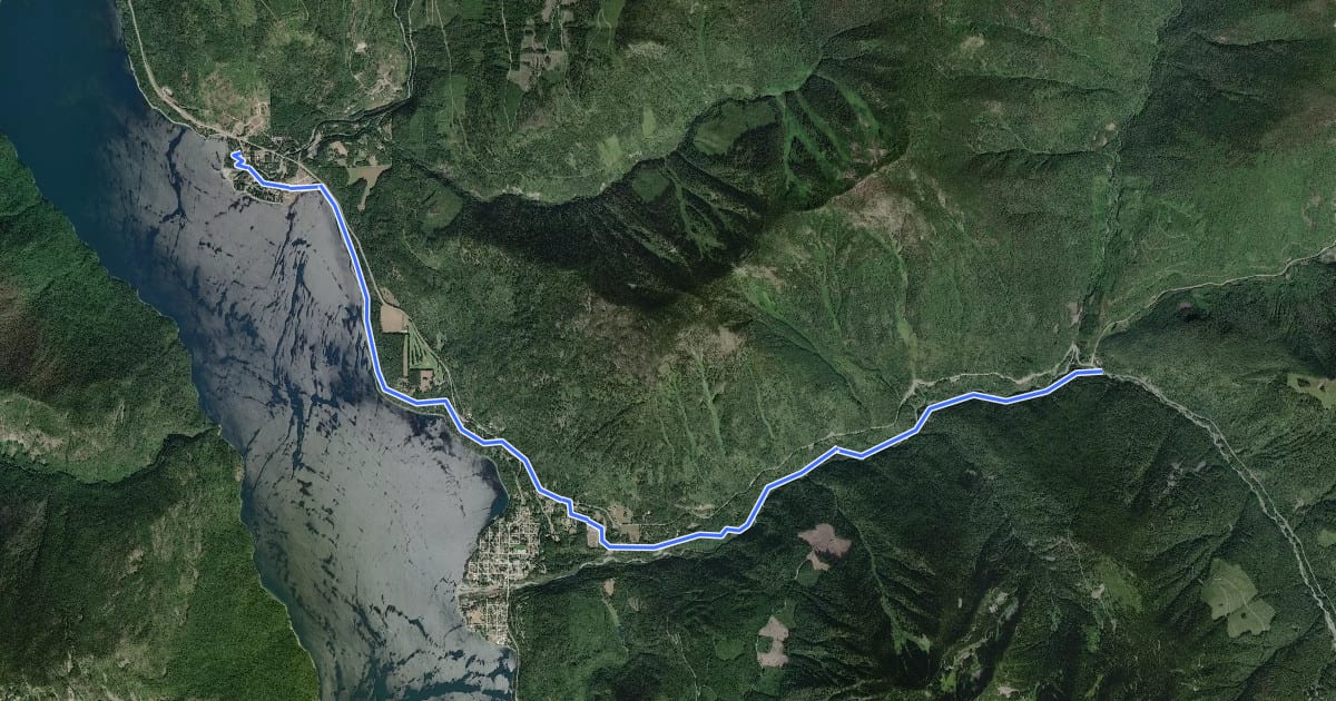 Маршрут Galena Trail на спутниковом снимке