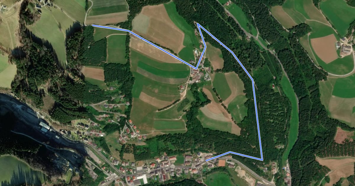 Маршрут Galgensteigriegelweg на спутниковом снимке