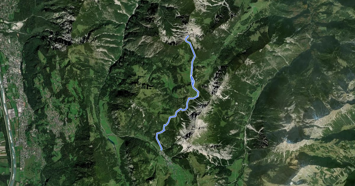 Маршрут Galinakopf - Malbun Bergbahnen на спутниковом снимке